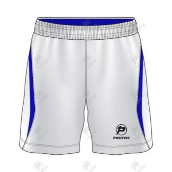 Positive White Contrast Panel Performance Interlock Soccer Shorts