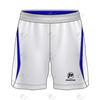 Positive White Contrast Panel Performance Interlock Soccer Shorts