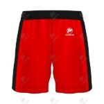 Positive Red & Black Customized Logo Polyester Soccer Shorts