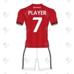 Positive Custom Printed Button Collar Soccer Uniform Kit