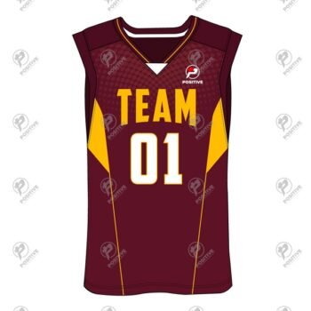 Positive Team 24 Yellow Contrast V-Neck Basketball Jerseys