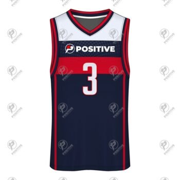 Positive Tri Tone Striped Basketball Jerseys
