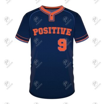 Positive Single Button Textured Baseball Jersey