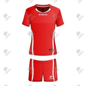 Positive Red Cut & Sew Volley Ball Uniform