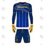 Positive Custom Printed Soccer Goalie Uniform Jersey & Shorts