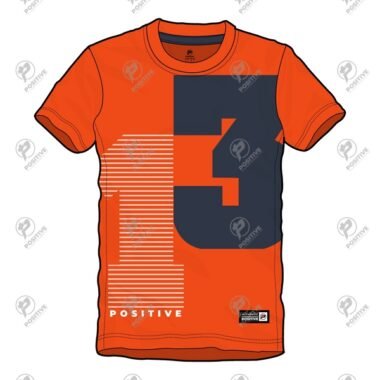 Positive Custom Number Printed Short Sleeve T-Shirt