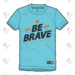 Positive Be Brave Contrast Printed Round Neck T-Shirt