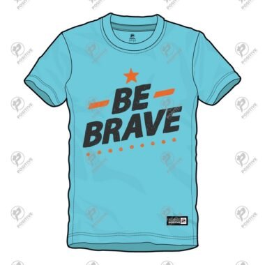 Positive Be Brave Contrast Printed Round Neck T-Shirt