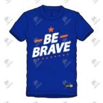 Positive Be Brave Contrast Printed Round Neck T-Shirt