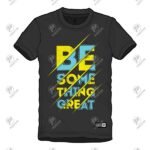 Positive Motivational Two Color Contrast Printed Cotton T-Shirt