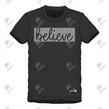 Positive Believe Printed Short Sleeve O-Neck T-Shirt