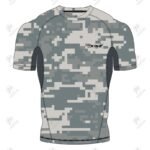 Positive Digital Camouflage Printed Short Sleeve Rash Guard