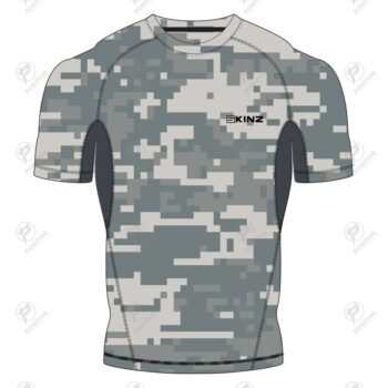 Positive Digital Camouflage Printed Short Sleeve Rash Guard