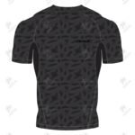 Positive Black Texture Printed Short Sleeve Rash Guard