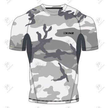Positive Grey Camouflage Printed Rash Guard