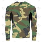 Positive Green Camouflage Printed Long Sleeve Rash Guard