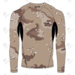 Positive Desert Camouflage Printed Long Sleeve Rash Guard