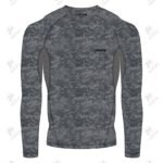 Positive Grey Texture Printed Long Sleeve Rash Guard