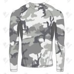 Positive Grey Camouflage Printed Long Sleeve Rash Guard