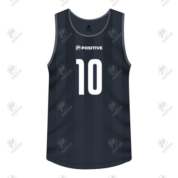 Positive Custom Printed Striped Sports Interlock Running Tank Top