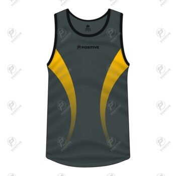 Positive Contrast Yellow Sublimation Printed Running Tank Top