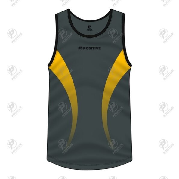 Positive Contrast Yellow Sublimation Printed Running Tank Top