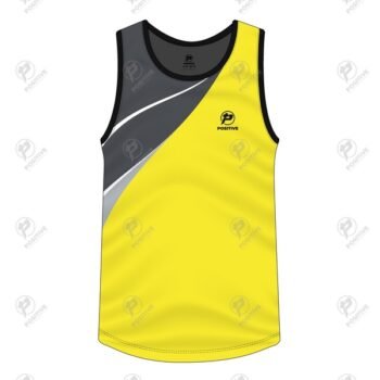 Positive Multipurpose Yellow Custom Printed Sports Tank Top