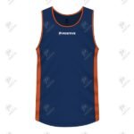 Positive Navy & Orange Custom Logo Gym Fitness Tank Top