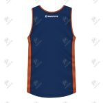 Positive Navy & Orange Custom Logo Gym Fitness Tank Top