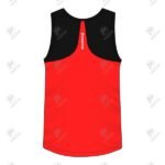 Positive Black & Orange Cotton Sports Wear Running Tank Top