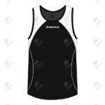 Positive Black & Orange Cotton Sports Wear Running Tank Top