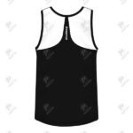 Positive Black & Orange Cotton Sports Wear Running Tank Top