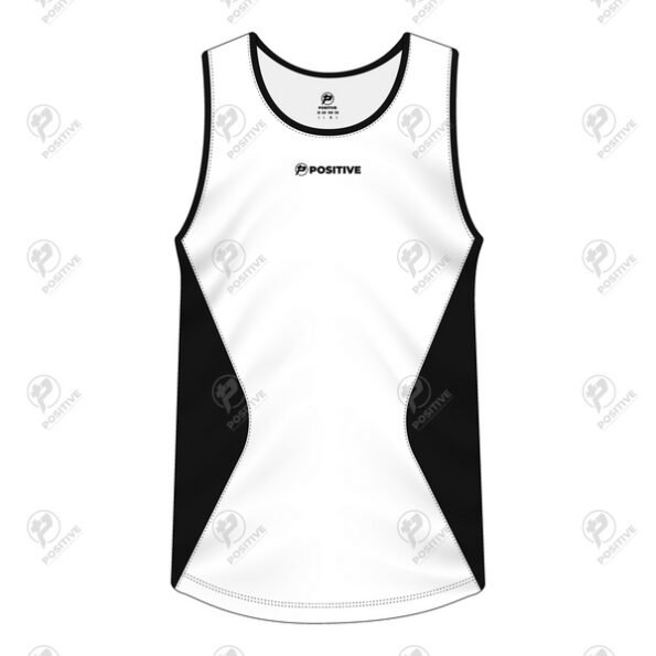 Positive Black & White Multi Sports Cotton Jersey Tank Top