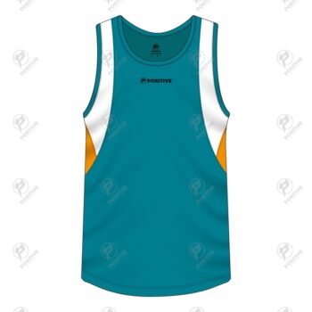 Positive Tri Color Cotton Jersey Fabric Gym Workout Tank Top