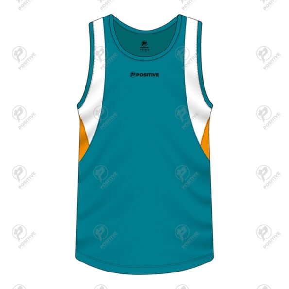 Positive Tri Color Cotton Jersey Fabric Gym Workout Tank Top