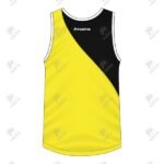 Positive Yellow & White Microfiber Interlock Running Tank Top