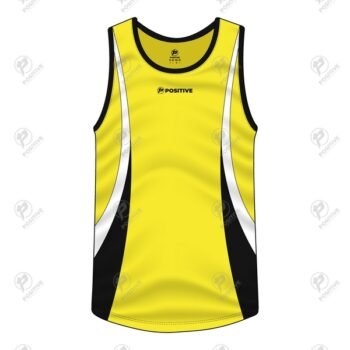 Positive Yellow Quick Dry Birdseye Mesh Running Tank Top