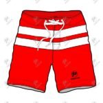 Positive Contrast Colors Striped Board Shorts