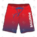 Positive Custom Ombre Sublimation Printed Board Shorts