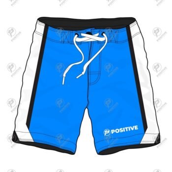 Positive Side Panels Printed Custom Boardshorts
