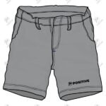 Positive Custom Solid Color Cotton Cargo Shorts