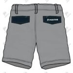 Positive Custom Solid Color Cotton Cargo Shorts