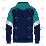 Positive Custom Printing Tri Color Short Zip Cotton Fleece Hoodie