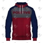 Positive Short Zip Heavyweight Pullover Fleece Hoodie