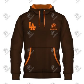 Positive Custom Printing Kangaroo Pockets Pullover Fleece Hoodie