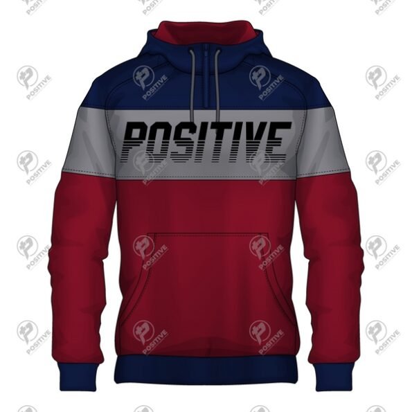 Positive Heavyweight Cotton Short Zip Raglan Fleece Hoodie