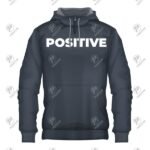 Positive Basic Short Zip Pullover Cotton Fleece Hoodie