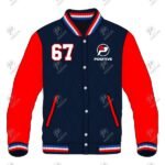 Positive Customized Logo Two Color Classic Quilt Varsity Jacket