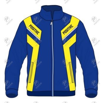 Positive Contrast Colors Full Zip Sports Windbreaker Jacket