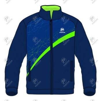 Positive Taslan Partial Printed Zip Up Windbreaker Jacket